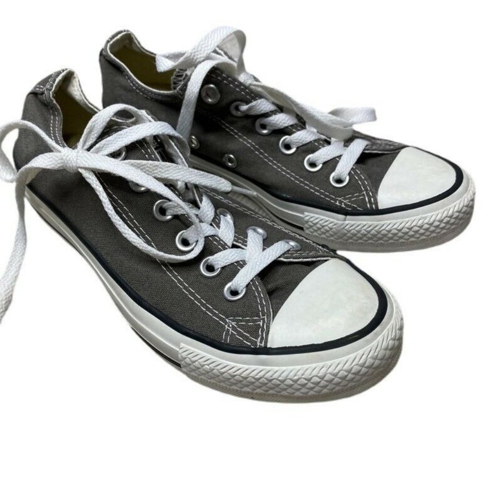 Converse Low-Top Canvas Sneakers - Gray & White